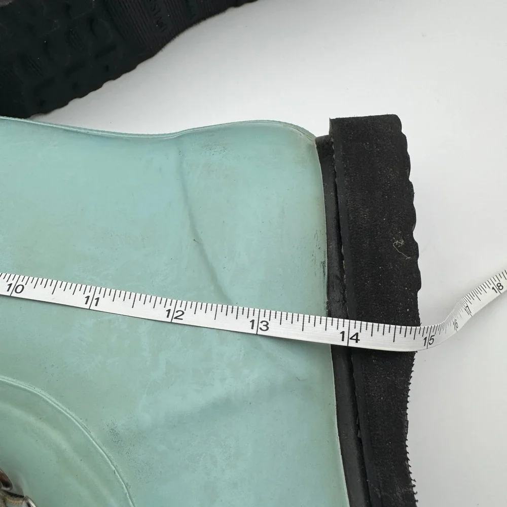 Ilse‎ Jacobsen RUB1 Lace Up Rain Boots Seafoam Green EU 39 US 8.5-9 Waterproof